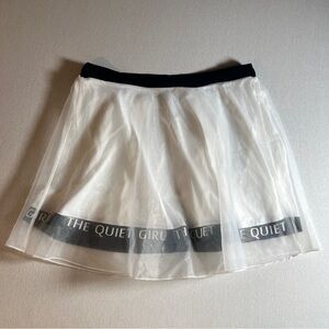 ‘The Quiet Girl’ Alt Gothic Anime Mini Skirt in White and Black, 1X-3X